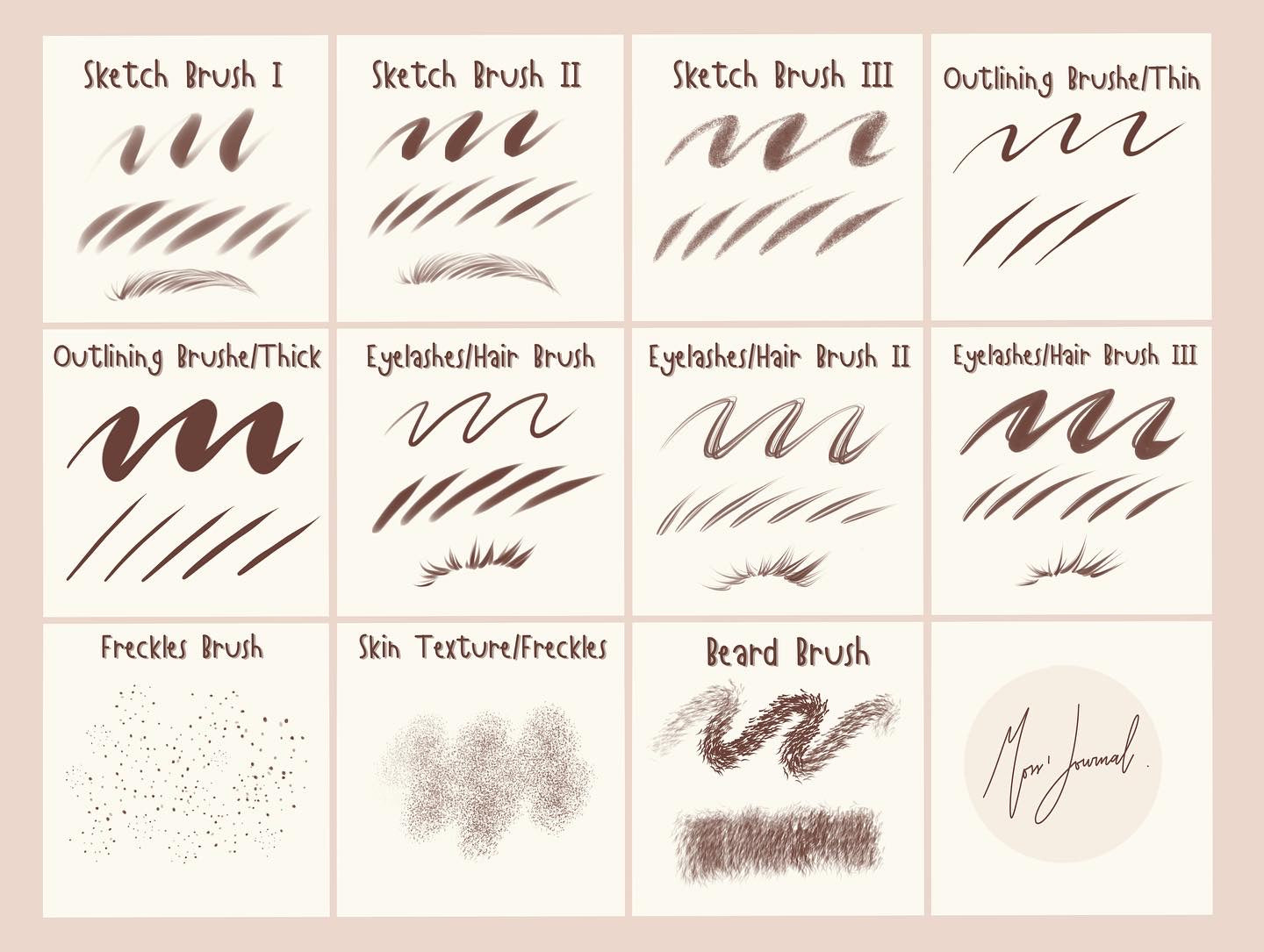 Portrait Bundle / Procreate brushes / Portrait brushes / Skin clor / hair color / Digital Portrait brush