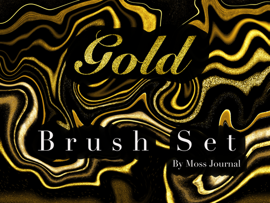Gold and glitter Brush set for Procreate App